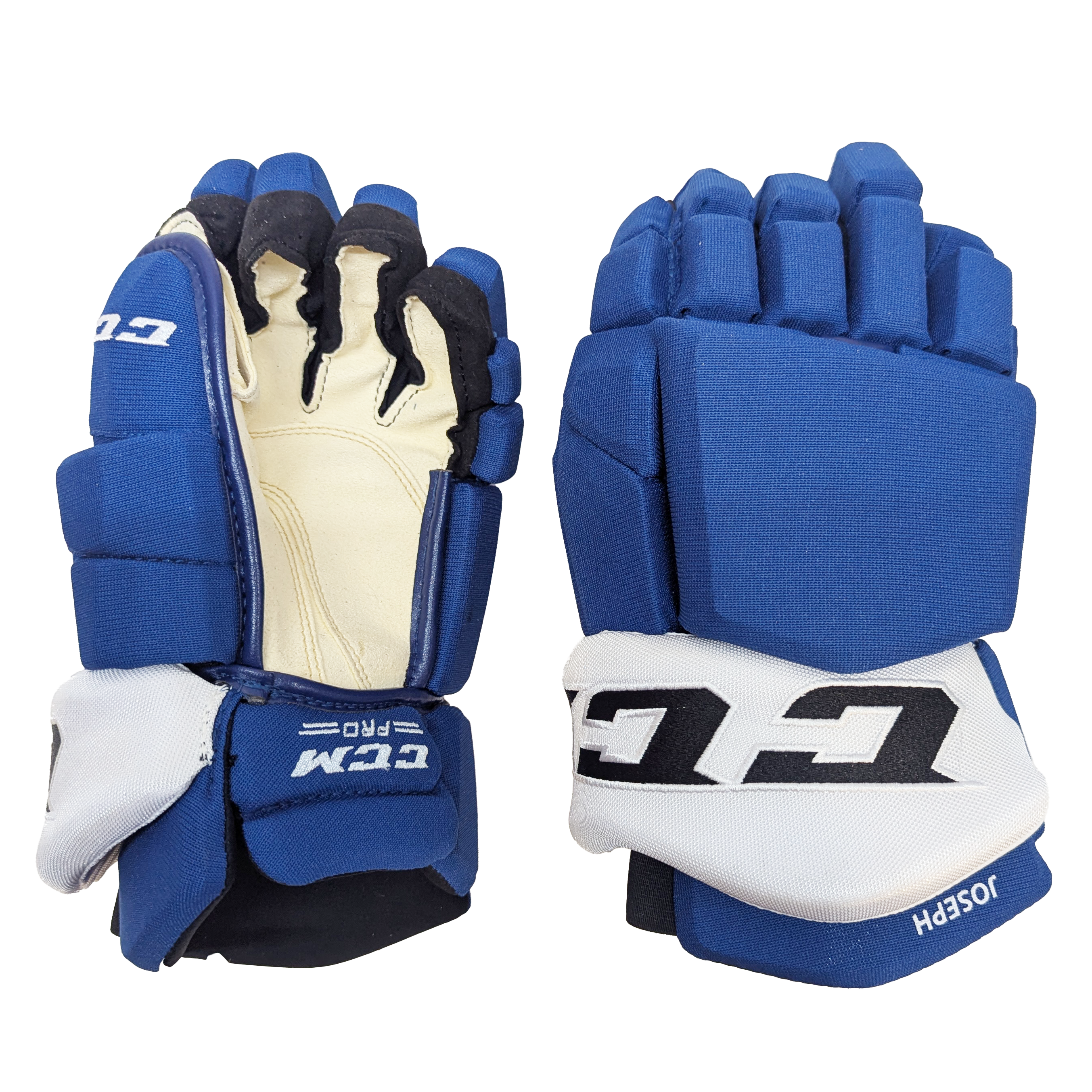 CCM HGTKPP - Gant NHL Pro Stock - Mathieu Joseph (Bleu/Blanc)